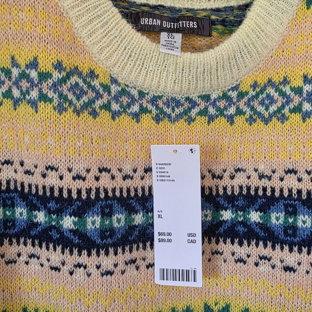 NWT URBAN OUTFITTERS Yellow Sweater Size XL - Picture 4 of 7
